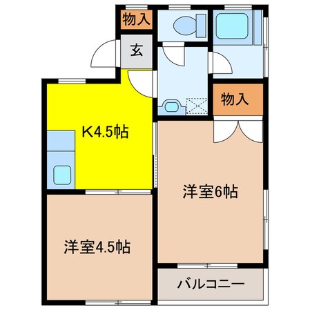 オリエンタルハイツ（熊谷市中央１丁目）の物件間取画像